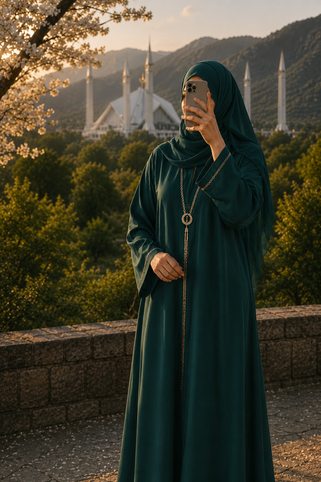 🌿 Elegant Emerald Green Abaya & Hijab | Modest Islamic Fashion for Modern Muslima's ✨