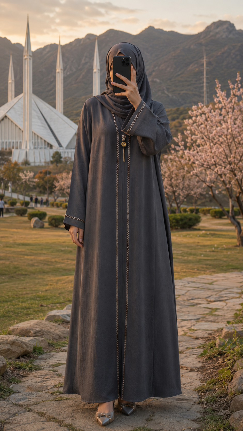 Modest Fashion Essentials | Elegant Grey Abaya for Every Occasion