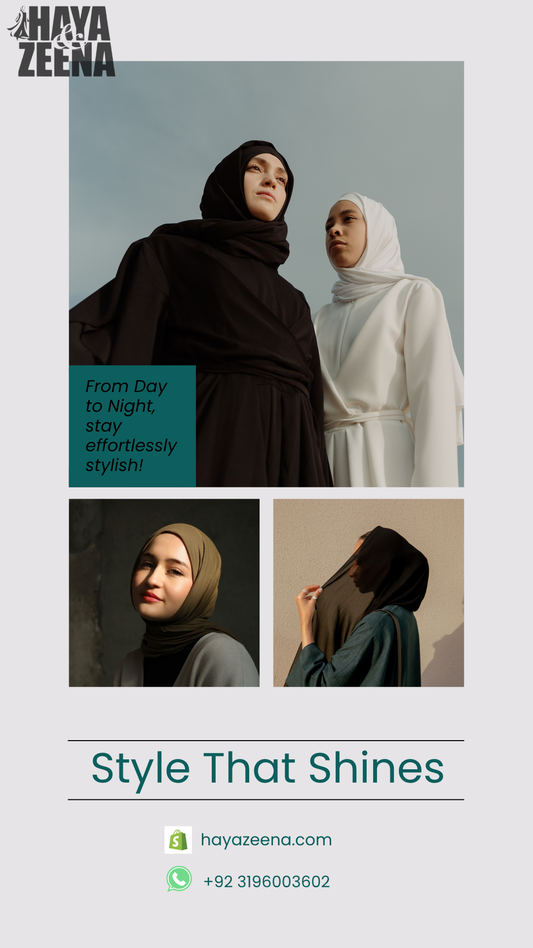 Buy Bundle of 3 Stylish Hijabs Online Pakistan | Haya Zeena