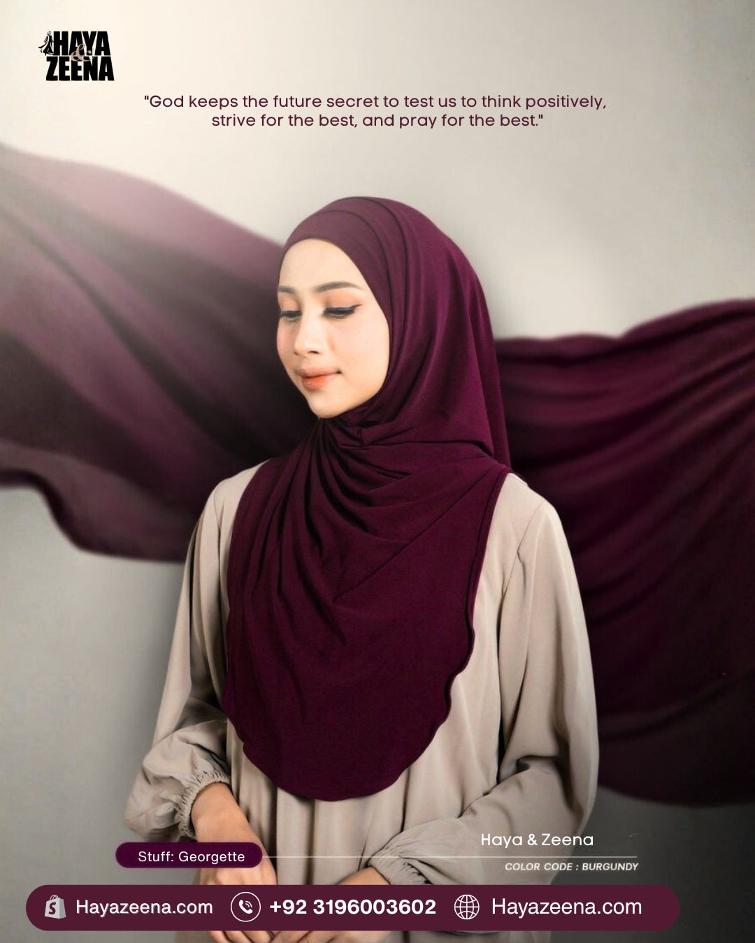 Soft Georgette Hijab for Women – Elegant Lightweight Everyday Modest Scarf