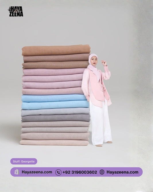 Premium Soft Georgette Hijab – Lightweight Breathable Modest Scarf for Women | Elegant Everyday Hijab