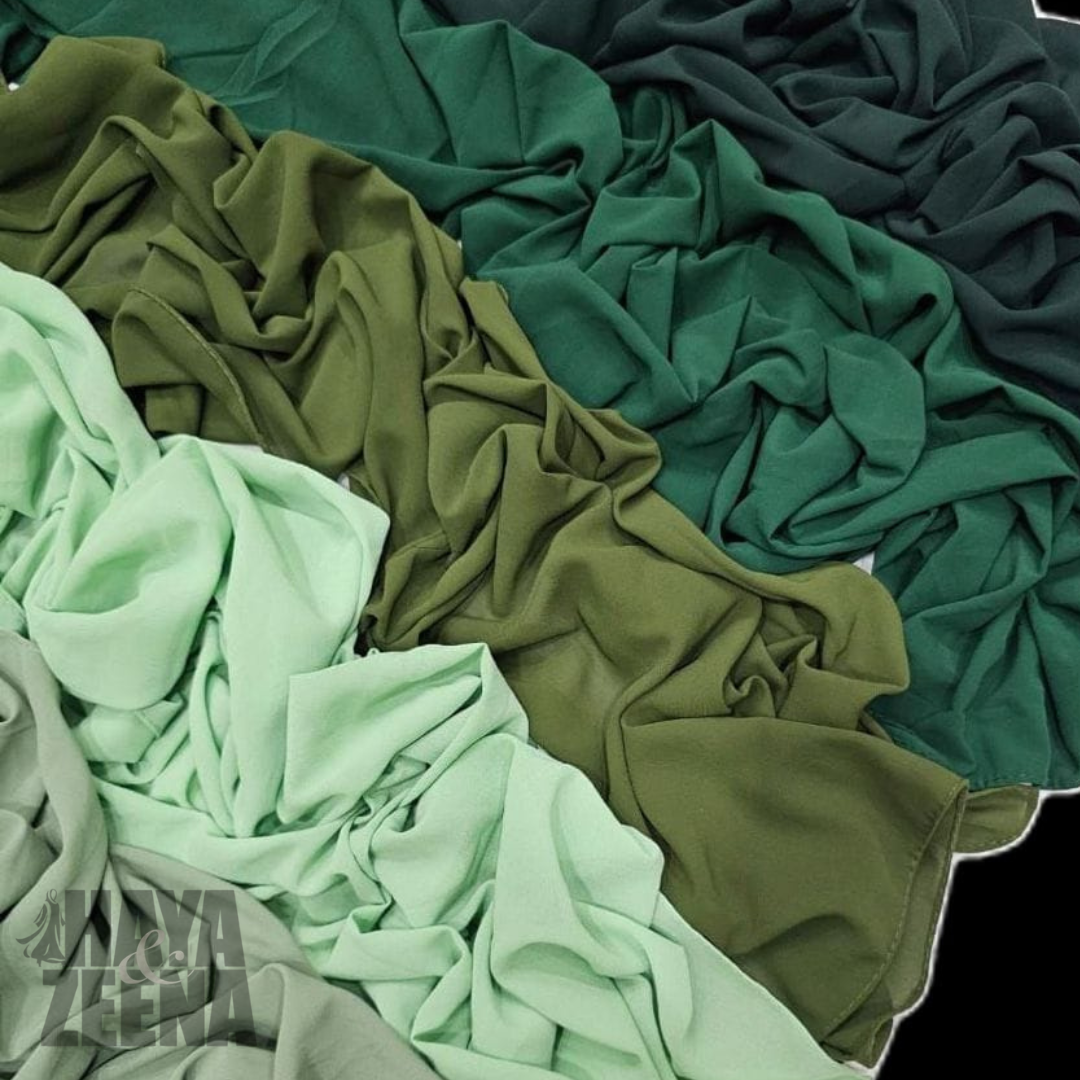 Pack of 4 Premium Georgette Hijabs – Soft Lightweight Modest Scarf