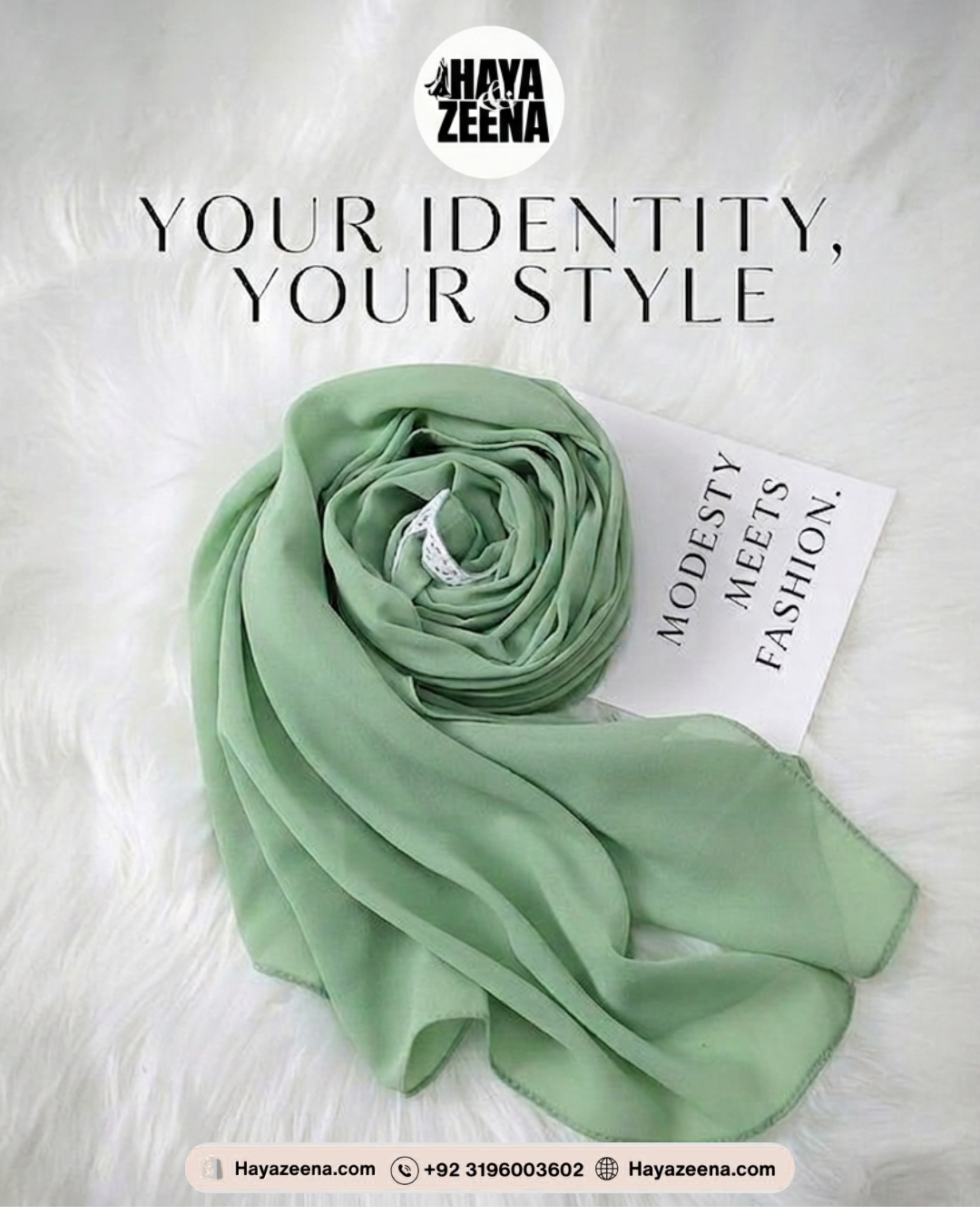 Elegant Soft Georgette Hijab – Fresh Green