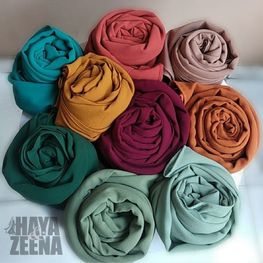 Premium Soft Georgette Hijab Deal – Pack of 6 Lightweight Elegant Hijabs