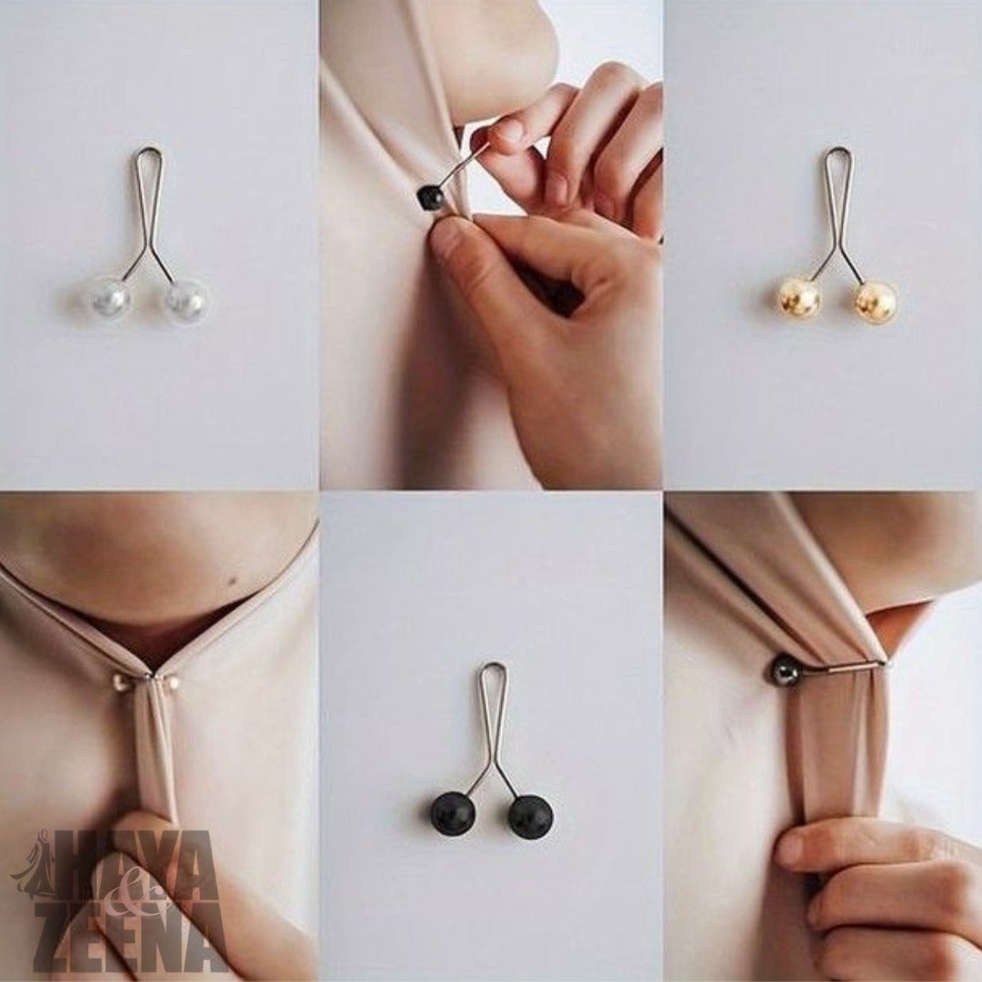 Turkish Pearl Scarf Pin  | Elegant Turkish Style Fashion Pin