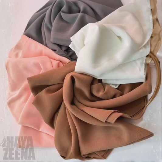 Georgette Hijab Deal – Pack of 4 Premium Hijabs