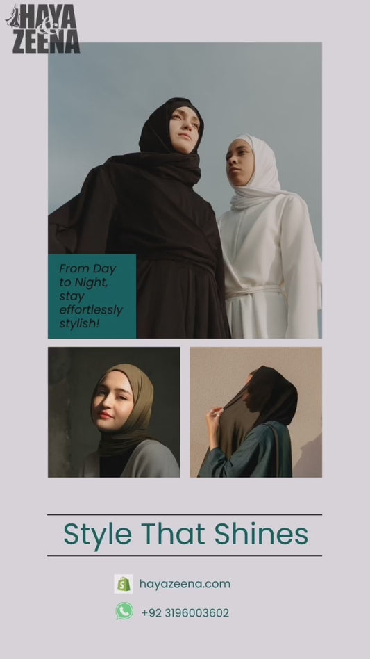 Buy Bundle of 3 Stylish Hijabs Online Pakistan | Haya Zeena